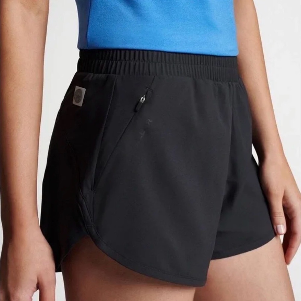 Peter Millar Women XL Active Meridian Performance Black Running Athletic Shorts